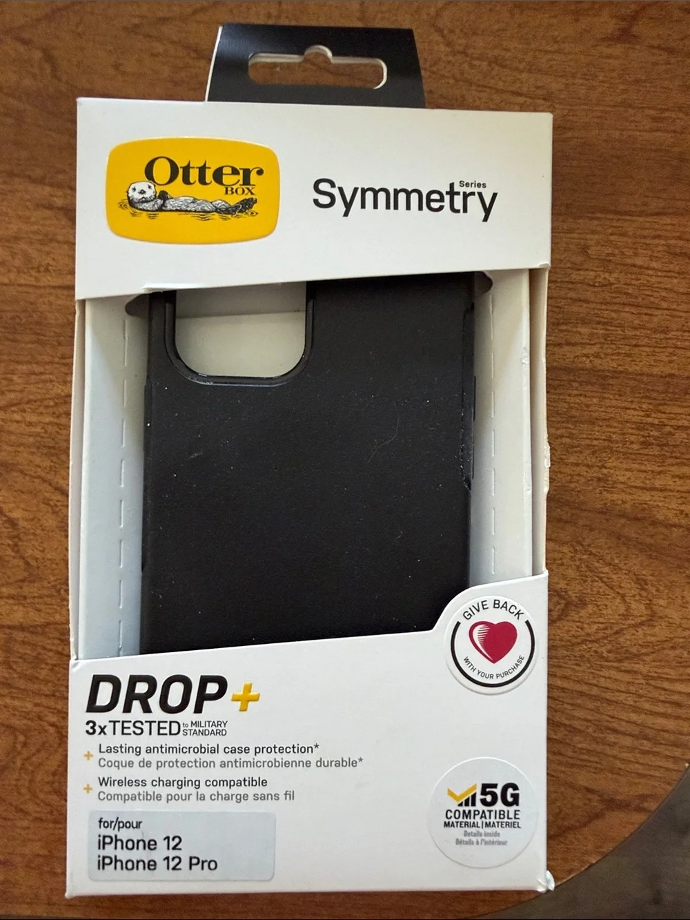 OtterBox Symmetry Series Black Protective Case for iPhone 12 / 12 Pro